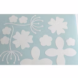 Stickers / Dekaler  - Vita blommor