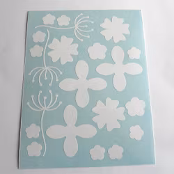 Stickers / Dekaler  - Vita blommor