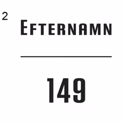 Dekal till brevlåda - efternamn och gatunummer - ca 183 mm