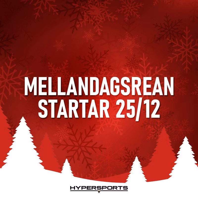 Mellandagsrean börjar 25/12!