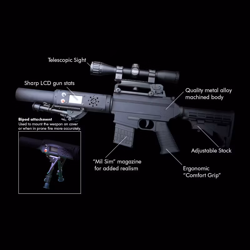 Combat Laser Tag M4 Sniper Rifle w/ Bipod, Sight