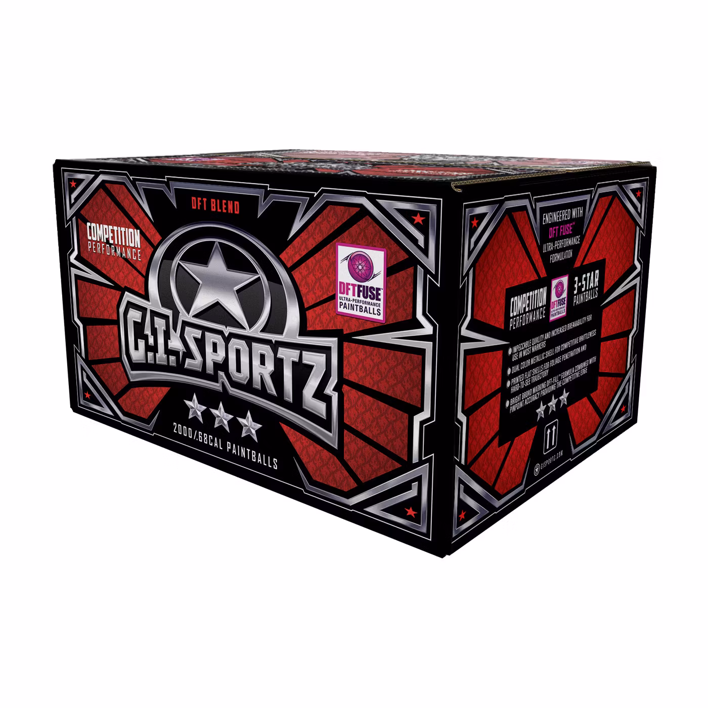 GI Sportz 3-Star Paintballs .68 Cal 2000ct