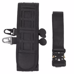 DELTA SIX Laser Cut Battle Belt Mollesystem w/ Metal Buckle Black