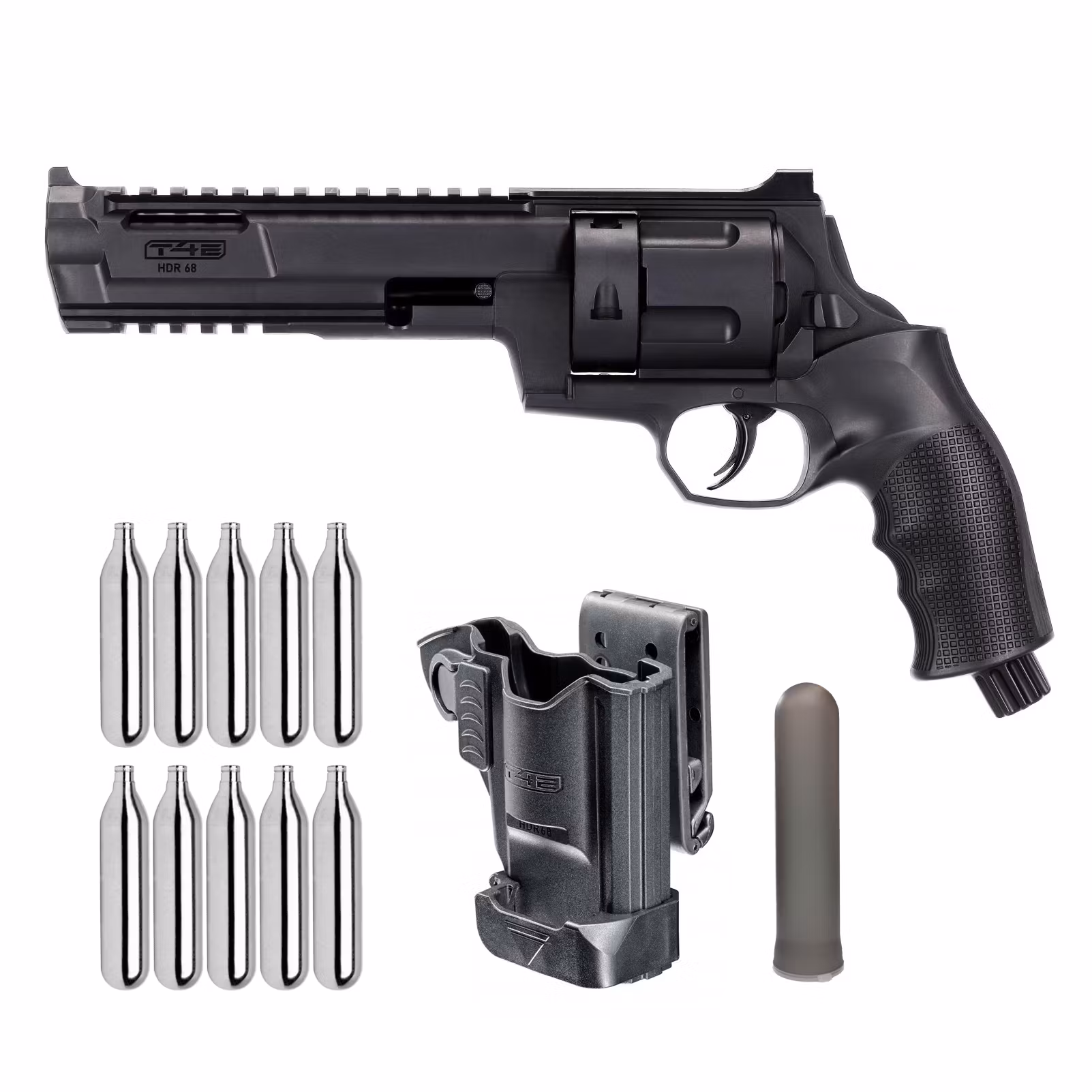(Paket) Umarex TR 68 / HDR 68, Hölster, 500 Paintballs + Pod, CO2 / .68 Kaliber / 7.5 J