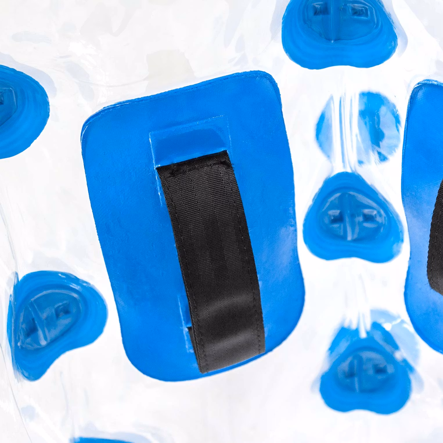 Games2U Piłka zderzakowa / kulka bąbelkowa dla dorosłych 1,5 m, niebieska/przezroczysty PVC