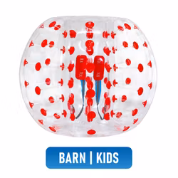 Games2U Bumper Ball / Bubble Ball Barn 1.2m Red/Clear PVC