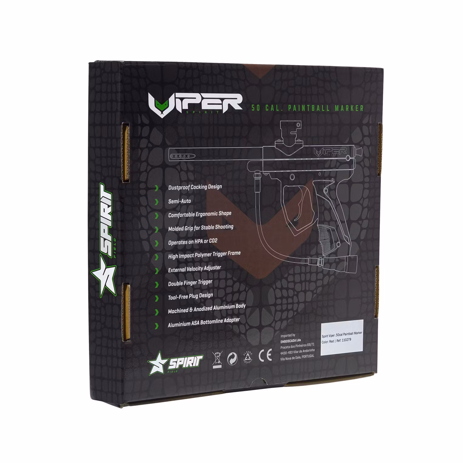 Spirit Field Viper Paintballmarkör Red / .50 Kaliber