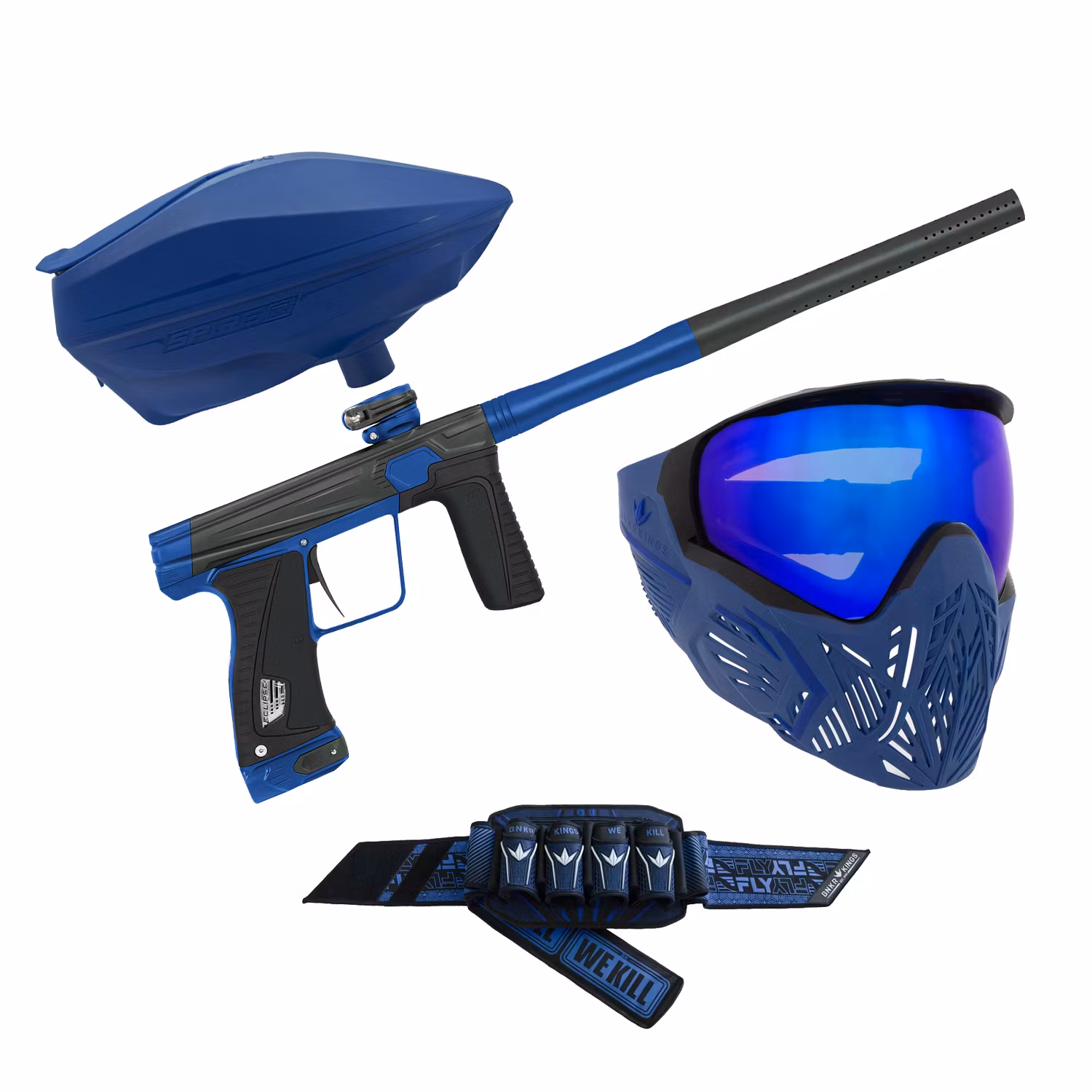 (Paket) Planet Eclipse GTEK 180R Atlantic Storm + Spire IR2 Blue + CMD Blue Azure + Fly2 Pack 4+7 Coronation Navy