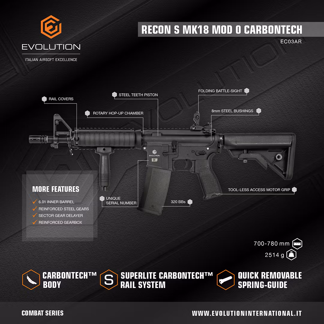 Evolution Recon Superlite MK18 Mod 0 Carbontech / EC03AR