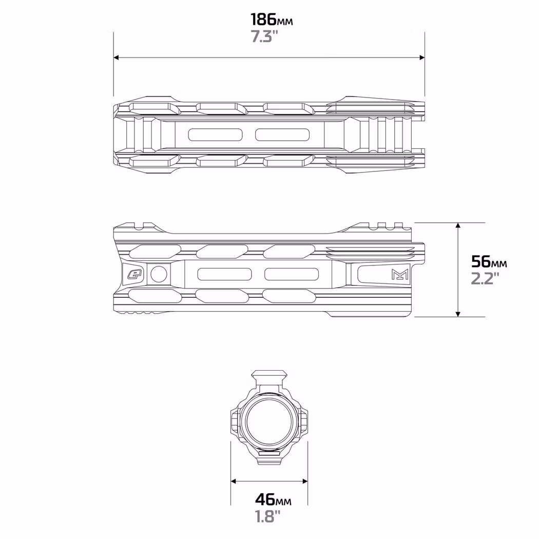 Planet Eclipse EMF200 EMC 7.5" Handguard CQB Black