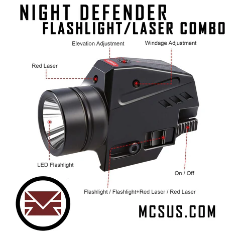 MCS Night Defender Flashlight Laser Combo