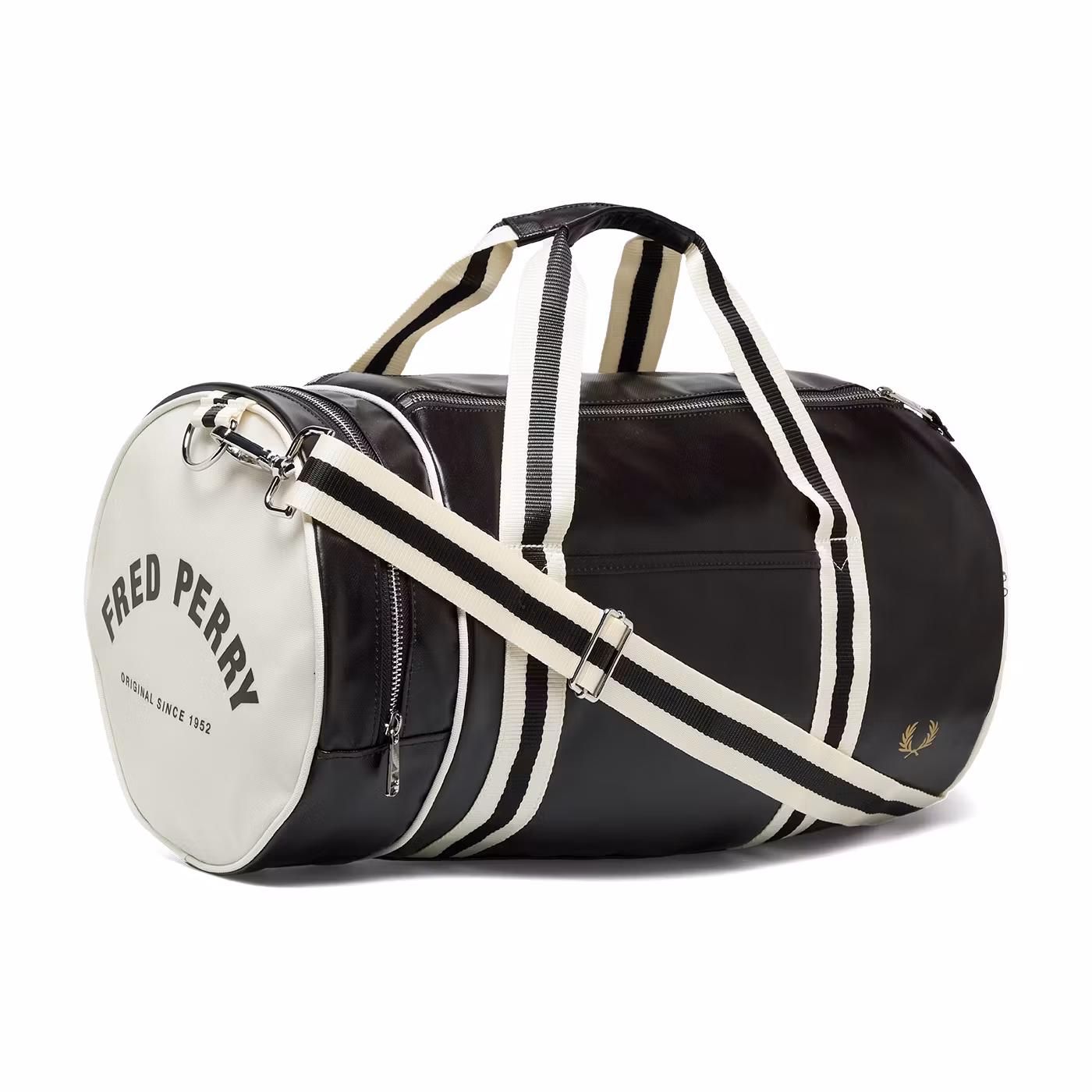 Fred Perry Classic Barrel Bag / Gymväska Black/Ecru