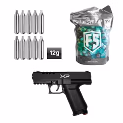 (Paket) First Strike XP Pistol Black + 10st Co2 + FSR 150 Mint Green/Orange
