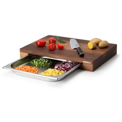 Continenta Skärbräda Valnöt med låda 39x27 cm