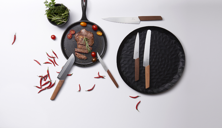 Victorinox Swiss Modern Santoku 17 cm Valnöt