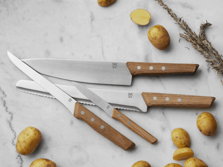Öyo Triangel Kockkniv 23 cm med magnetskydd i filt