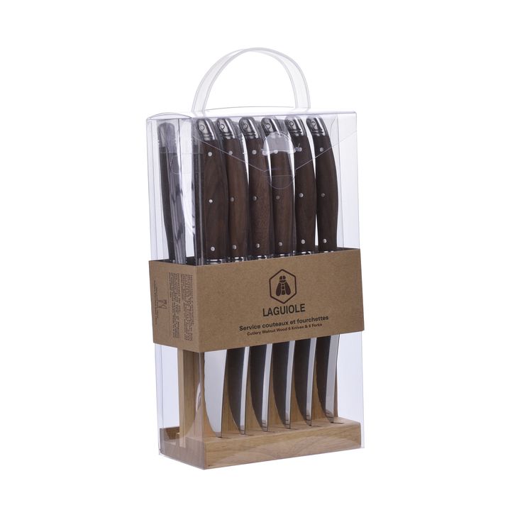 Laguiole Heritage Bestickset 12 delar valnöt