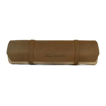Alaskan Maker Knivrulle Canvas/Läder för 9 knivar Sand