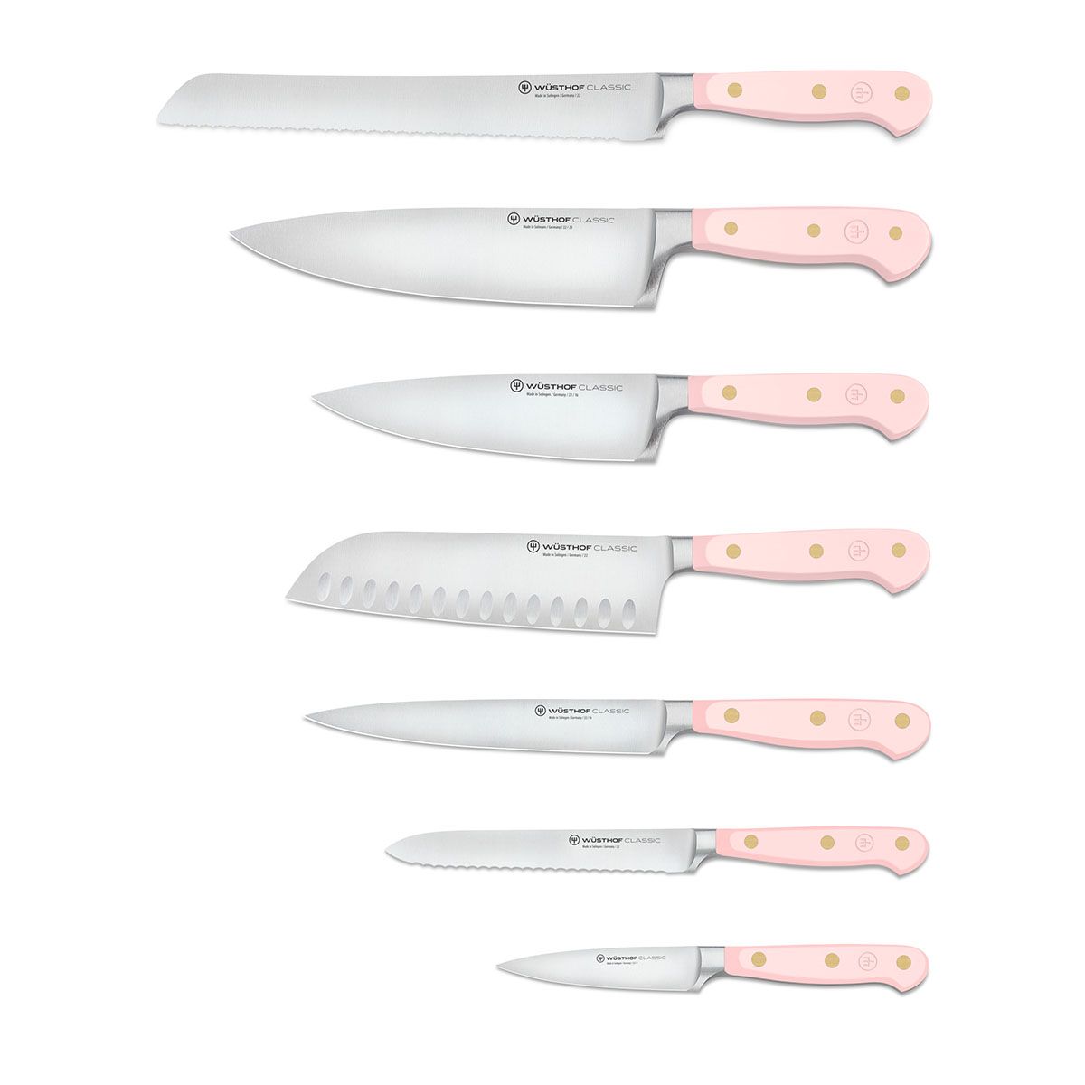 Wüsthof Classic Pink Himalayan Salt Knivset 7 knivar + knivblock