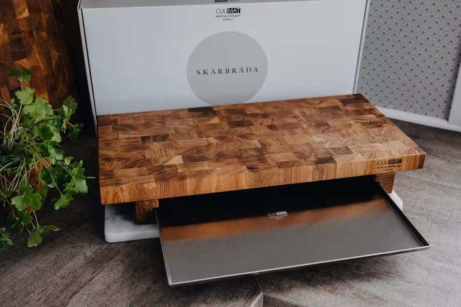 Culimat Skärbräda Ek med rostfri bricka