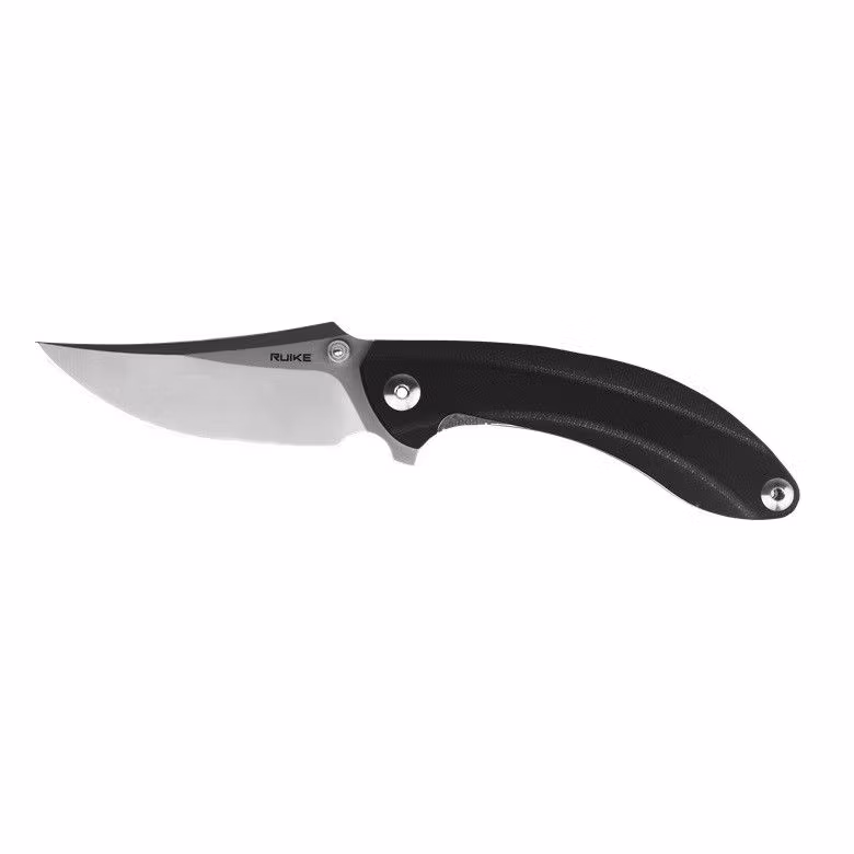 Ruike P155-B Curved fällkniv med G10-handtag, flipper och tumknopp