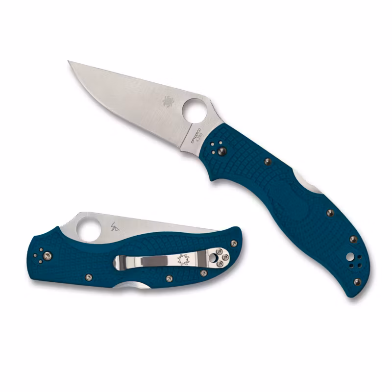 Spyderco Stretch 2 Lightweight fällkniv med blått FRN-handtag och blad i K390