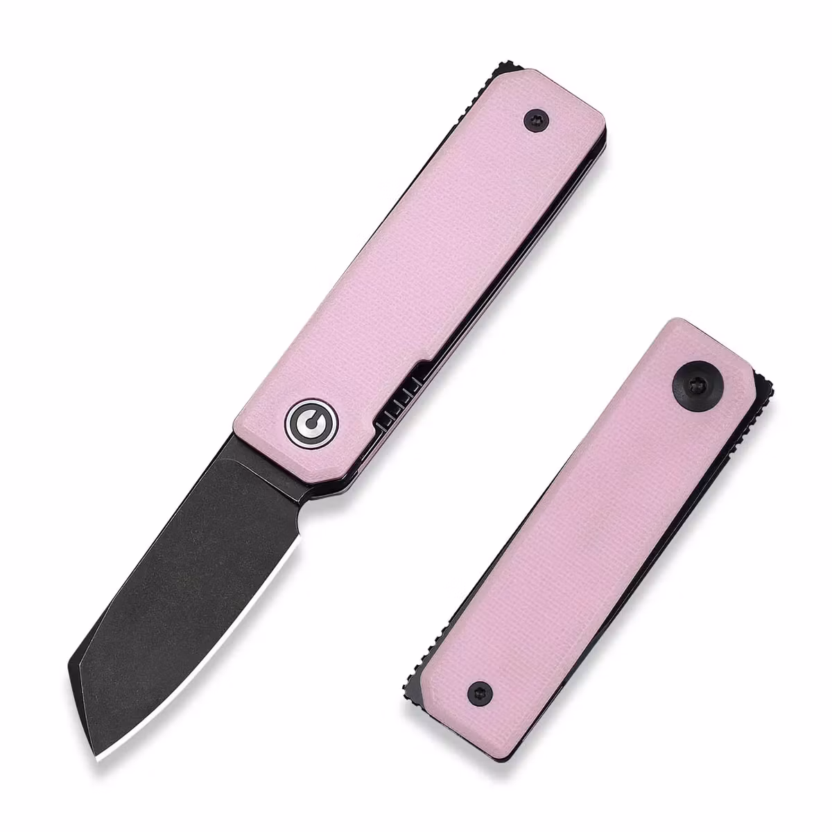 CIVIVI Kukei Pink liten fällkniv med puderrosa G10-handtag och svart blad