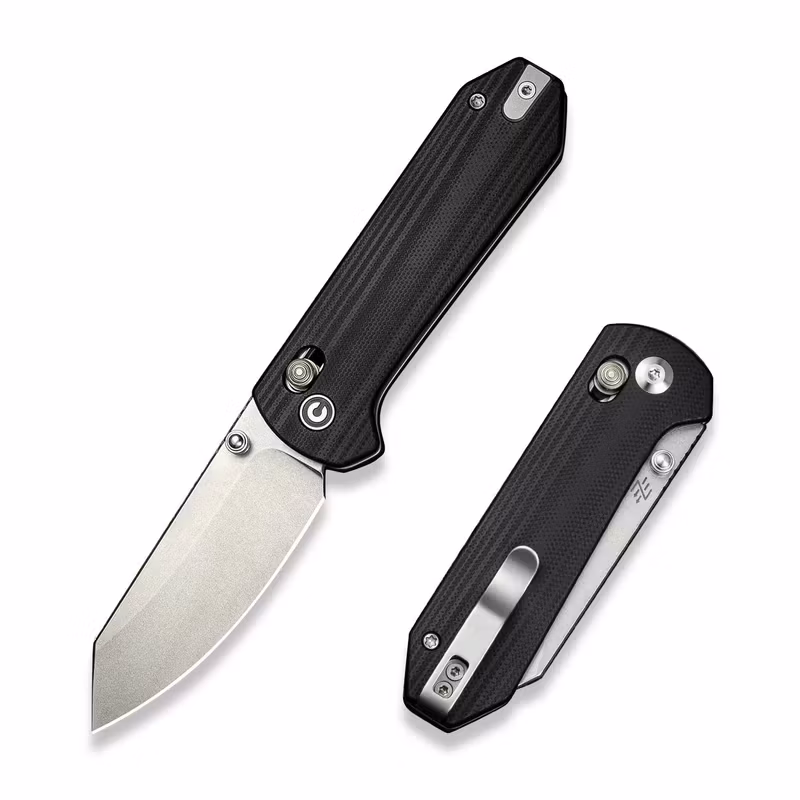 CIVIVI Yonder fällkniv med svart G10-handtag och ljust spey point-blad