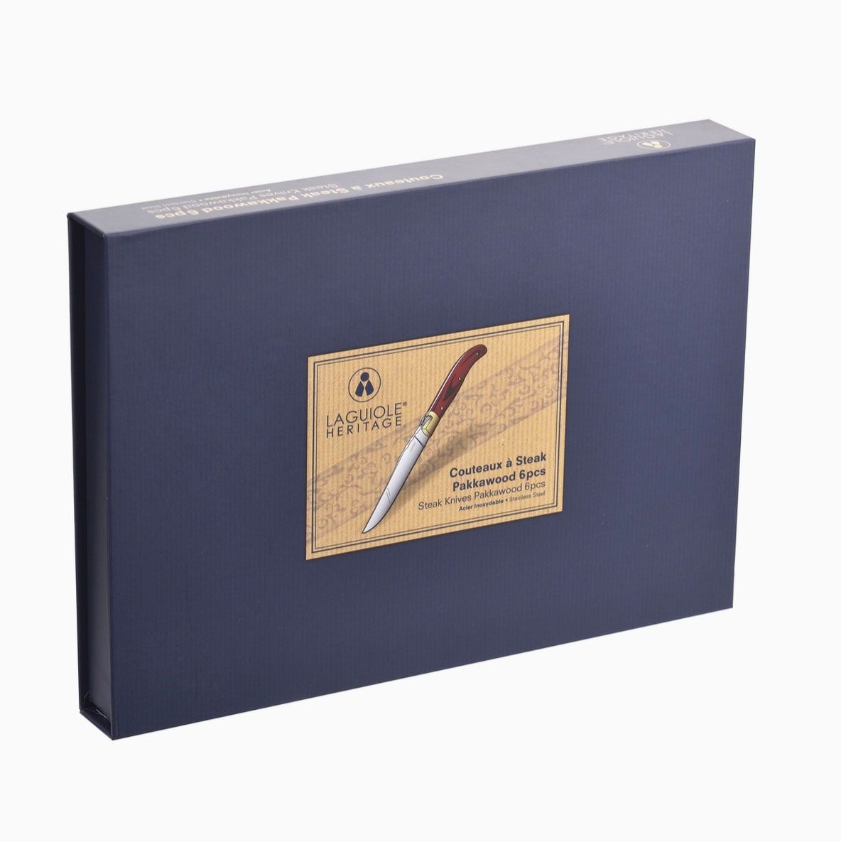 Laguiole Heritage Grillknivar 6-pack - Pakkaträ & Mässingbolster