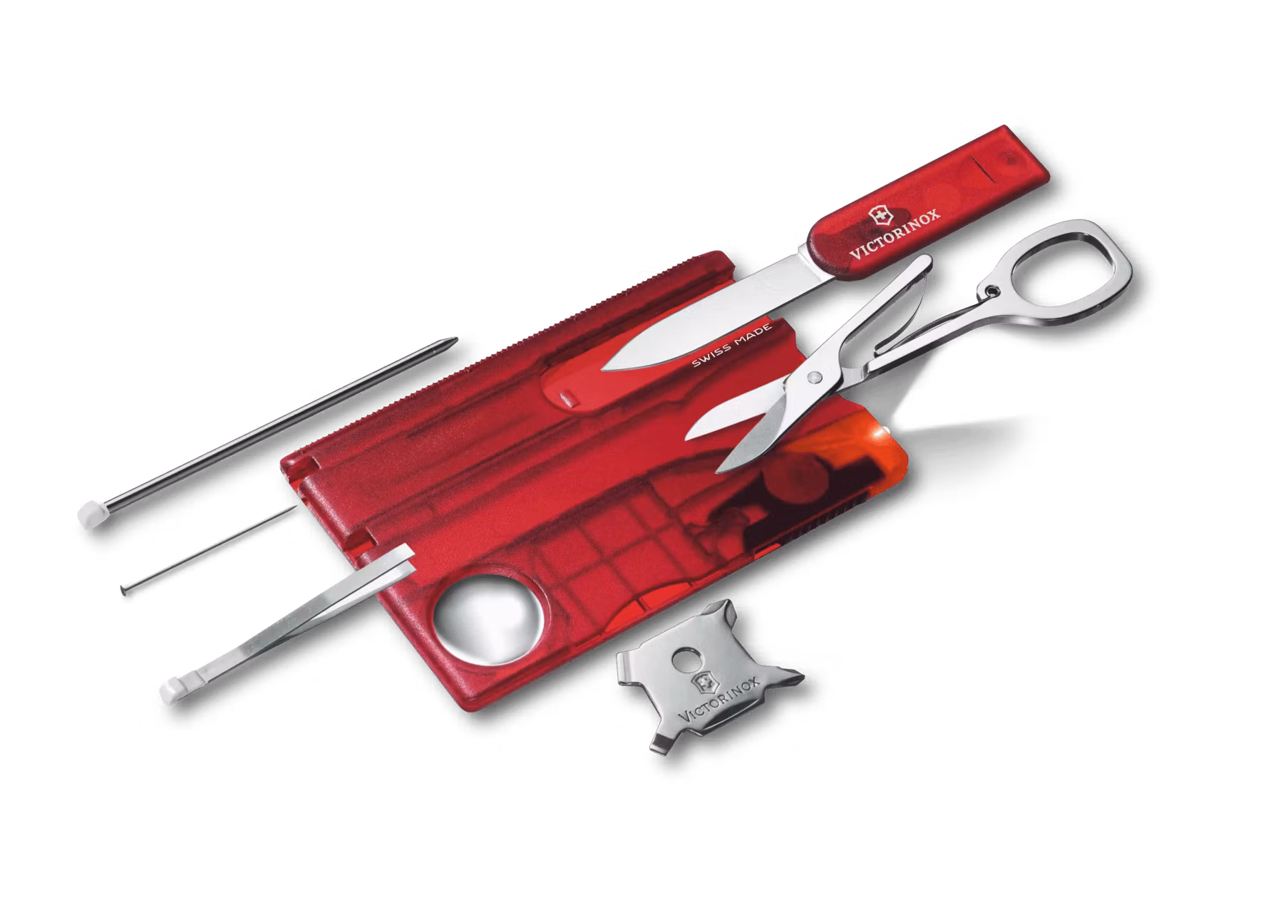 Victorinox SwissCard Lite Röd Transparent