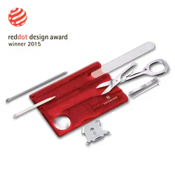 Victorinox SwissCard Nailcare Röd Transparent