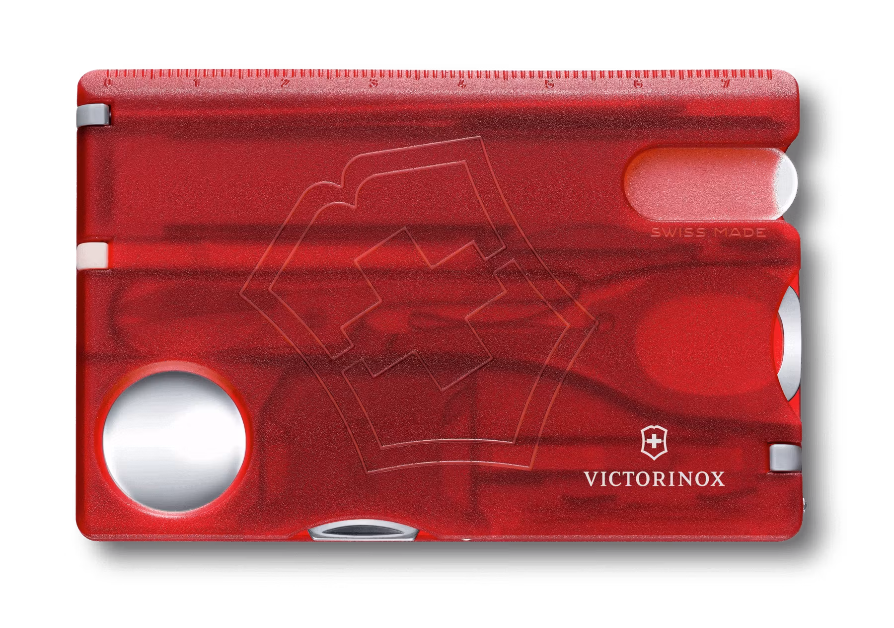 Victorinox SwissCard Nailcare Röd Transparent