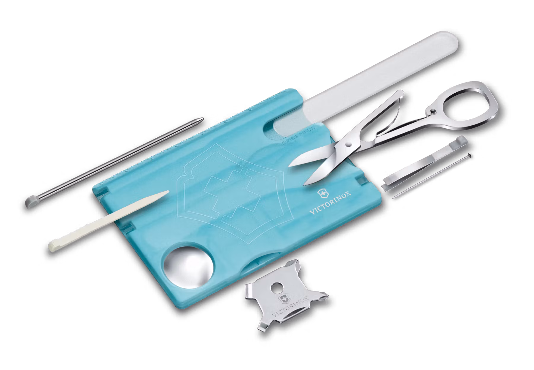 Victorinox SwissCard Nailcare Isblå Transparent