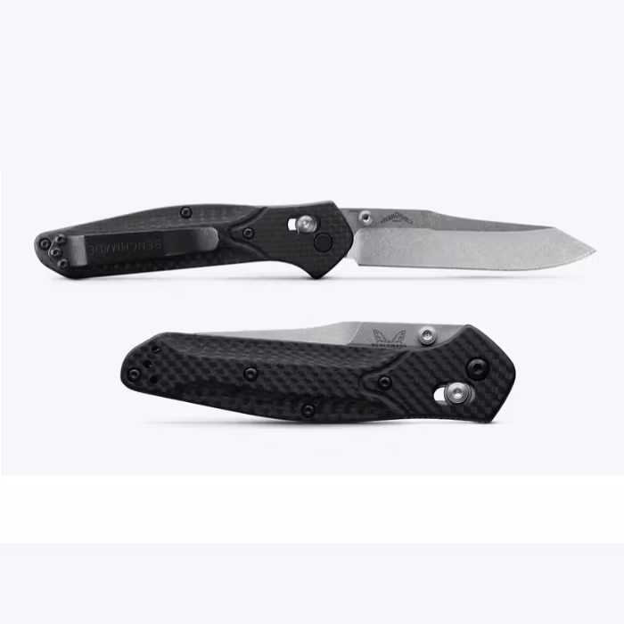 Benchmade Osborne Carbon Fiber 940-1, fällkniv med kolfiberhandtag och stentvättat reverse tanto-blad