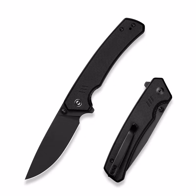 CIVIVI Merit fällkniv med svart G10-handtag och svart drop point-blad