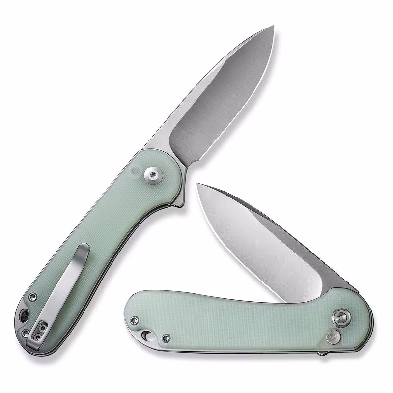 CIVIVI Elementum II Natural fällkniv med ljust, halvgenomskinligt G10-handtag och satinslipat blad