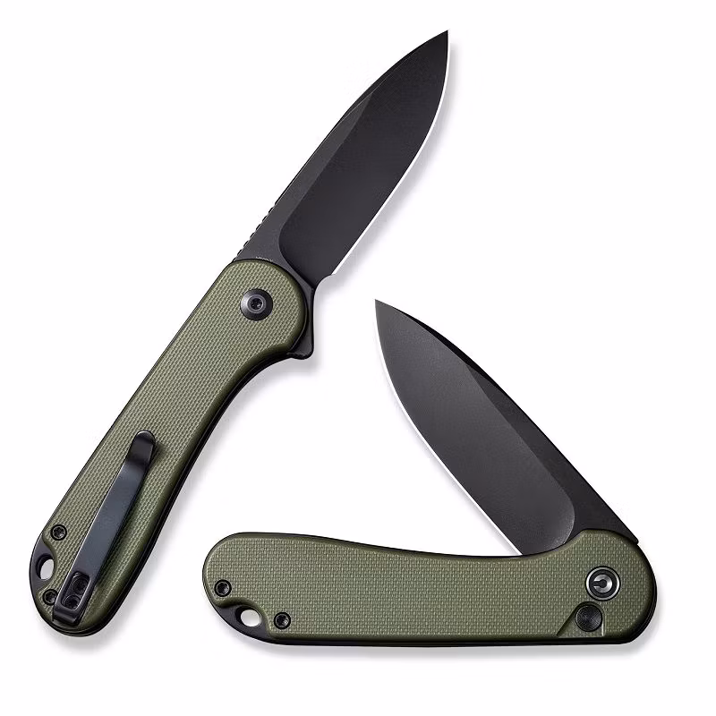 CIVIVI Elementum II Black/OD Green fällkniv med olivgrönt G10-handtag och svart blad