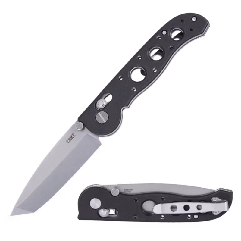 CRKT M16-02X fällkniv med stonewashat tantoblad i D2 och svart Grivory-handtag