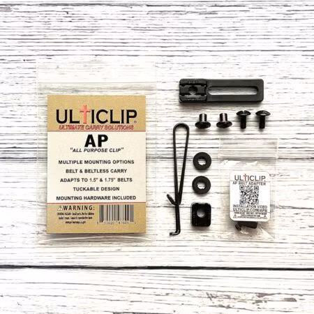 Ulticlip AP Clip svartoxiderat trådclip i fjäderstål för bälte och byxlinning