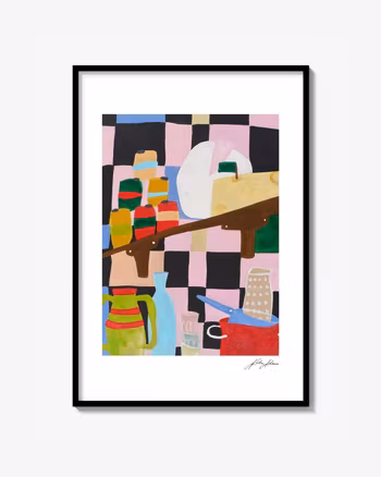 rosa skafferi - print