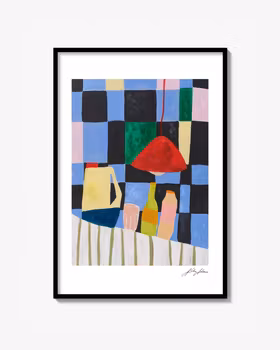 Blåa skafferi- print