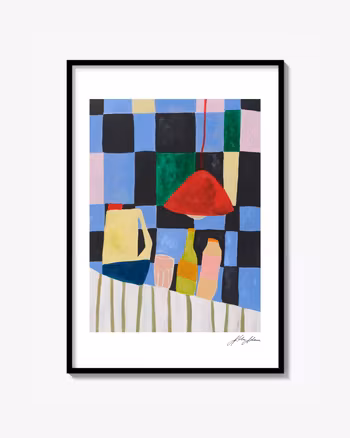 Blåa skafferi- print