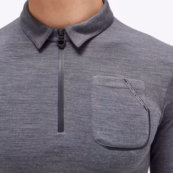 Cavalleria Toscana Tech wool half zip grå