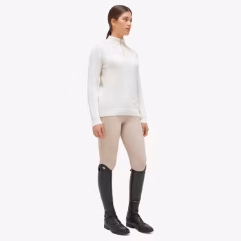 Cavalleria Toscana Half zip cashmere Blend Sweater Off-White
