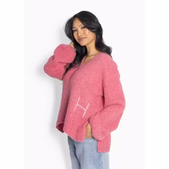 SOFIE V-ringad tröja Chateau Rose