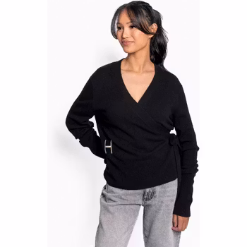 LEAH Wrap Cardigan Jet Black