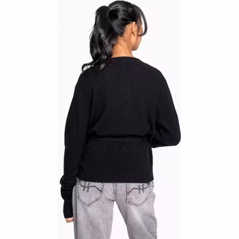 LEAH Wrap Cardigan Jet Black