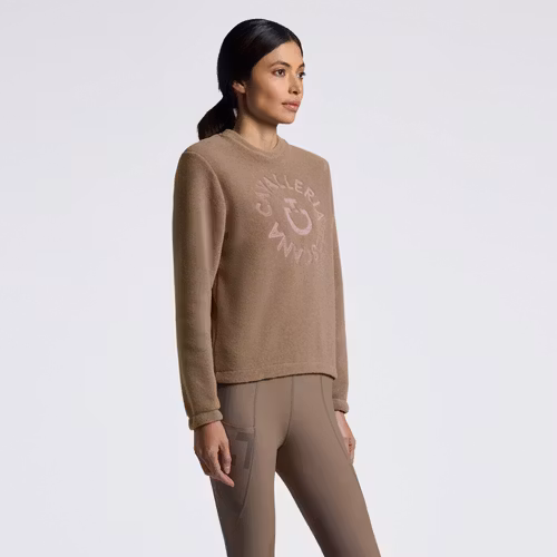 Cavalleria Toscana Fleece crew neck Walnut