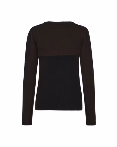 Trolle Cashmere & Ull tröja med stjärnlogga - Svart/Terra