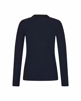 Trolle Piké Långärmad Dragkedja Dampolo - Marinblå/Terra